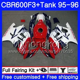 + Tank HONDA CBR600FS CBR600RR CBR600 F3 1995 1996 Vücut Stok kırmızı mavi sıcak 289HM.77 CBR 600 F3 FS CBR 600F3 95 96 CBR600F3 95 96 Kaporta