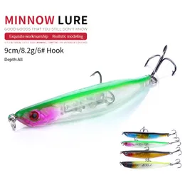 Newup 4 Sztuk 9 cm 8.2g Jakości Minnow Pescaria Fishing Lure 3D Eye Basswater Hard Bait Crankbait Wobblery do wędkarskiego