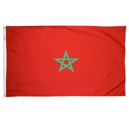 Morocco FLag 3x5 ft Custom Style 90x150cm MAR Natioanl Country Flag Banners of Morocco Flying Hanging