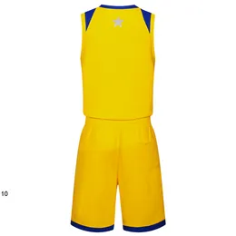 2019 New Blank Basketball maglie logo stampato Mens taglia S-XXL prezzo economico spedizione veloce buona qualità Giallo Y0042r