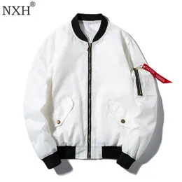 2023 NXH İnce 8 Renk Mevcut Çift Renkli Bombacı Jekke Pembe Beyaz Sokak Giyim İlkbahar ve Sonbahar Beyzbol Ceket Pilot Ceket