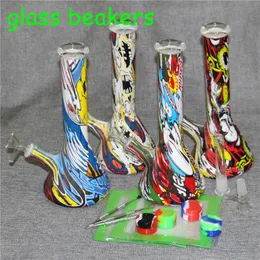 14mm Ortak Beher Bong Su Boruları Petrol Sondaj ile Yeni Tasarım Bongs Cam Su Boruları Bongs Pyrex Su Bongs