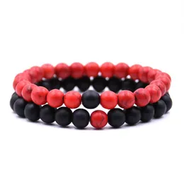 Distance Bracelets for Lovers 2pcs/set Yin Yang Stone Beaded Bracelets Best Friend Couple Bracelet