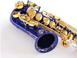 Alto Sax Japan Suzuki Helt ny saxofon E Plat Alto Högkvalitativ blå Alto Saxofon med Case Professional Musical Instruments