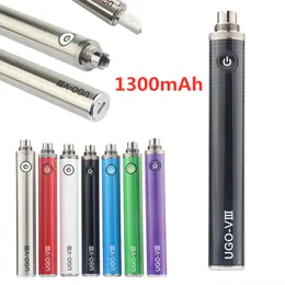 MOQ 1st 100% Original eGo T UGO V3 Batterier Micro USB E Cigarett Vape Pen 510 1300mah Evod Passthrough Batteri Bottenladdning
