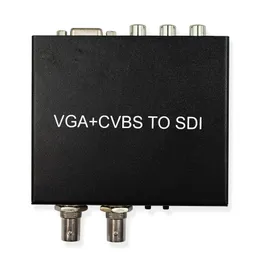 Adapter VGA do SDI Converter VGA + CVBS do SDI Support Full-HD / SD-SDI / 3G-SDI 2 SDI