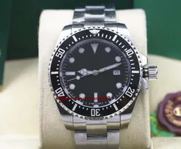 Alta qualidade 2 estilo 02 presente de Natal Mens Automatic relógios mecânicos 116660 preto / verde de marcação Beze Cerâmica Aço inoxidável banda de 44 milímetros