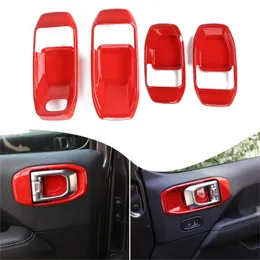 4door inre dörrskål dekorativa röda för jeep wrangler jl 2018 fabriksutlopp hög quatlity auto interna tillbehör