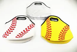 Baseball Lunch Bag Box Neoprenowe torby piknikowe Sports Softball TOTE Izolowane chłodne torby na żywność worki do przechowywania Wodoodporne torebki