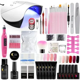 36W UV LED Nail Lamp Dryer Nail Kits Electric Drill Manicure Set Gel Polish Art Tools1