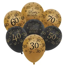 Qifu 30: e ballonger 40: e ballonger 50th födelsedag ballons nummer 60th 70th dekorationer födelsedagsfest leveranser gåvor