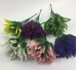 High-end simulering lavendel pastoral stil dekoration blommor bröllop odödliga blommor lila lavendel pseudoflowers 20pcs / lot wl383