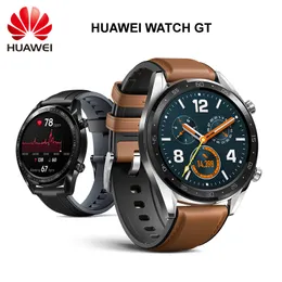 Original Huawei Watch GT SMART Watch Support GPS NFC Hevert Monitor Waterproof Arvwatch Sport Tracker Armband för Android iPhone