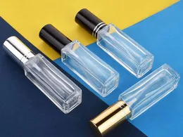 10ml Square Perfumy Sub-Bottle Clear Glass Spray Butelka Press Gospodarowana Butelka Spray