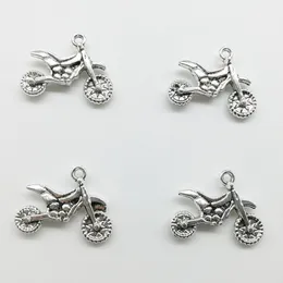 Lot 100 SZTUK Cross-Country Motorcycle Antyczne Silver Charms Wisiorki Biżuteria DIY Na Naszyjnik Bransoletka Kolczyki Retro Styl 17 * 23mm