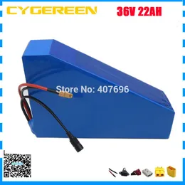 EU US税金1000W 36Vリチウムイオン電池36V 22Ah三角形電動バイクの電池使用3.7V 2200mAh 18650セルを使用します。