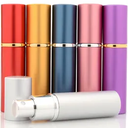 10ml aluminiowy szklane butelki perfum zapachowy Refillabe Przenośna butelka Refillable Mini Zapach Perfumy Atomizer Pusta butelka LX5865