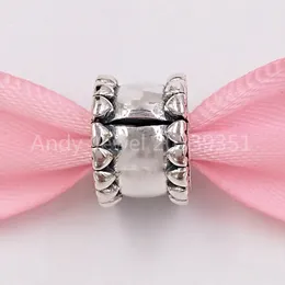 Andy Jewel Authentic 925 gümüş boncuklar boncuklu kalpler klips cazibesi klipler Avrupa pandora tarzı mücevher bilezikler kolye 798560c00