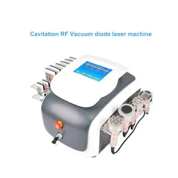 6 in 1 ultrasuoni 40Khz cavitazione Vuoto RF liposuzione lipo laser multipolare RF diodo laser lipolaser anti invecchiamento macchina per la rimozione delle rughe