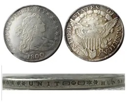 US 1800 drappeggiato busto dollaro araldico aquila argento placcato copia monete mestiere mestiere muore fabbrica fabbricazione fabbrica