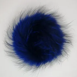 Factory price high quality real raccoon fur pompom ball keychain keyring attachment beanie detachable pompons for DIY