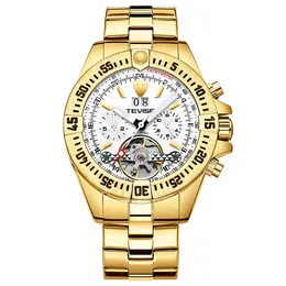 2019 Tevise Automatic Men Watch Mechanical Watch Mężczyźni Ze Stali Nierdzewnej Tourbillon Wodoodporny Zegarek Relogio Masculino