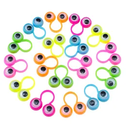 200 Pezzi/lottp Bulbi Oculari Anello di Barretta Giocattolo Divertente Occhi di Cartone Animato Anello Puntelli Decorativi Giocattoli di Halloween Accessori per Feste Regali per Bambini