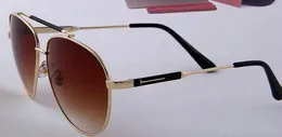 Luxury-Brand Designer Green Lens Solglasögon Klassisk Pilot Solglasögon Guldram för Män Kvinnor Glasögon UV400 62mm Lins Kom Box Tom