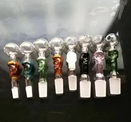 Colore ossa dritte Bruciatore bong in vetro accessori ﾠ, pipe in vetro colorato mini multi-colori Hand Pipes Best Spoon glas