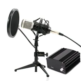 Grinding process Full Set Metal Condenser microphone BM-800 bm 800 48V Phantom power sound card Studio mic computer Microphone