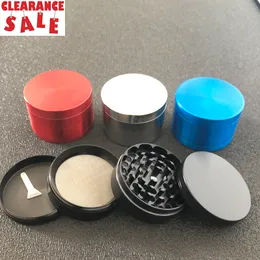 Clearance Tobacco Rökkvarn Toppkvalitet Zinc Alloy 63mm 4 Piece Herb Grinder Rökning Grinders On Sale