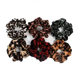 2019 Women Girls Chiffon Hairbands Floral Printed Ponytail Holders Leopard Hair Scrunchie Elastic Hair Bands Snake Printing Women Accesorios