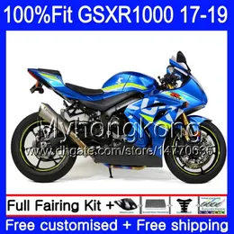 Wstrzyknięcie dla Suzuki GSX-R1000 GSXR-1000 K17 GSXR 1000 17 18 19 331HM.5 GSX R1000 L7 L8 GSXR1000 Nice Stock Blue 2017 2018 2019 Ożywki