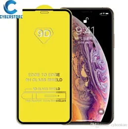 Cyberstore 9D Full Cover Hartred Glass Screen Protector Film dla iPhone XS Max X XR 8 7 Plus Samsung A20 A40 A50 A70