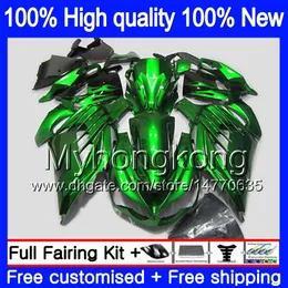 Einspritzung für KAWASAKI ZX-14R ZZR1400 ZX 14R ZZR-1400 25MY.47 ZX14R 12 13 14 15 16 17 2012 2013 2014 2015 2016 2017 OEM glänzend grüne Verkleidung