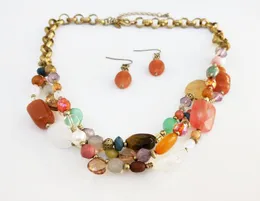 Hot Fashion Jewelry Vintage Jewelry Set Women's Necklace Earrings Set Lady Sets