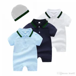 Fashion brand Toddler Baby Clothes Stripe Romper hat set Bodysuit Cartoon bee pure Cotton Newborn Summer short sleeve Romper Infant Jumpsuit''gg''61AX