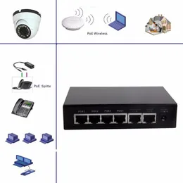 Freeshipping Professionell övervakning Användning Poe Switch 4 + 2 portar Ethernet Standard PoE-omkopplare för IP-kamera CF1006VP-E US / EU / AU / UK