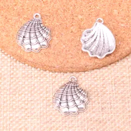 71 sztuk Charms Shell 19mm Antique Making Wisiorek Fit, Vintage Tybetański Silver, DIY Handmade Biżuteria