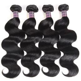 ISHOW 4PCS /LOT Brasilianische Haarverlängerungen Körperwellen Haare Weave Großhandel menschliches Haar Bündel Schüsse für Frauen alle Altersgruppen natürliche Farbe Schwarz