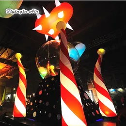 Party Dekoracyjne oświetlenie nadmuchiwane kolumny, jak Christmas Hat 2M / 3m / 5 m Wydmuchowy kolorowy stożek z LED Light dla Nocy dekoracji