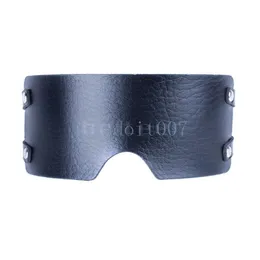Bondage Leather Eye Mask Blindfold Party Restraints PATCH Blinder Roleplay Gioco di coppia #R98