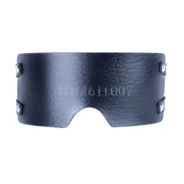 Bondage Leather Eye Mask de cegos Restrições de festa Patch Blinder Roleplay Casal Game #R98