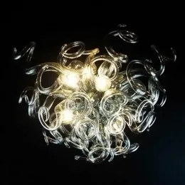 100 % mundgeblasenes CE UL Borosilikat-Muranoglas Dale Chihuly Art Transparente hängende Hängeleuchte, einzigartige Deckenleuchten