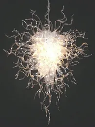 100% munblåst hängslampor ce ul borosilicate murano stil glas dale chihuly konst hantverk klara glas ornament grossist