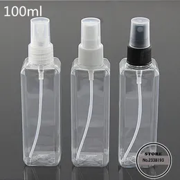 Darmowa Wysyłka 50 sztuk / partia 100ml Square Spray Butelka Plastikowe Perfumy Butelka, Butelka, Butelka opakowań