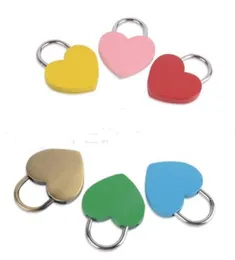 Heart Shaped Lock Metal Mulitcolor Key Padlock Gym Toolkit Package Door Locks Building Supplies