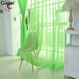 Gajjar Pure Tulle Dörrfönster Gardin Drape Panel Sheer Scarf Valanser Mikro-transparent Lätt Viktgasöverföring 100x200