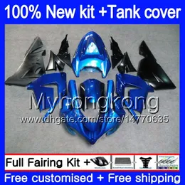 Karosserie + Tank für KAWASAKI ZX1000 CC ZX 10 R ZX-10R 2004 2005 214MY.8 ZX10R 04 05 ZX1000C 1000CC ZX 10R 04 05 ABS Hot Black Blue Verkleidungen