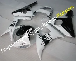 Moto Body Fairings For Yamaha YZF-R6 2005 YZF R6 05 YZF600 YZFR6 Black White Aftermarket Kit Fairing (Injection molding)